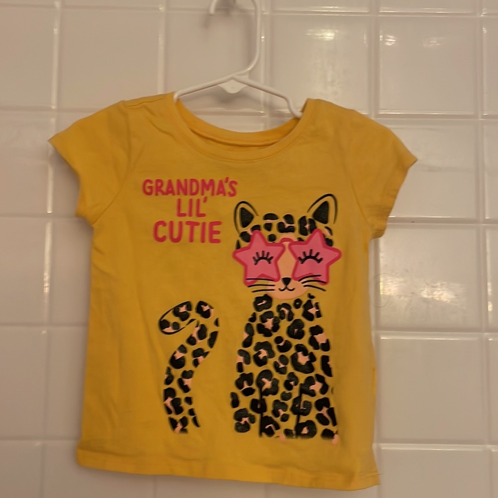 The Children Place grandma Lil’ Cutie graphic, yellow short sleeves tee. Size 2T